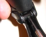 Removing the brake lever pin